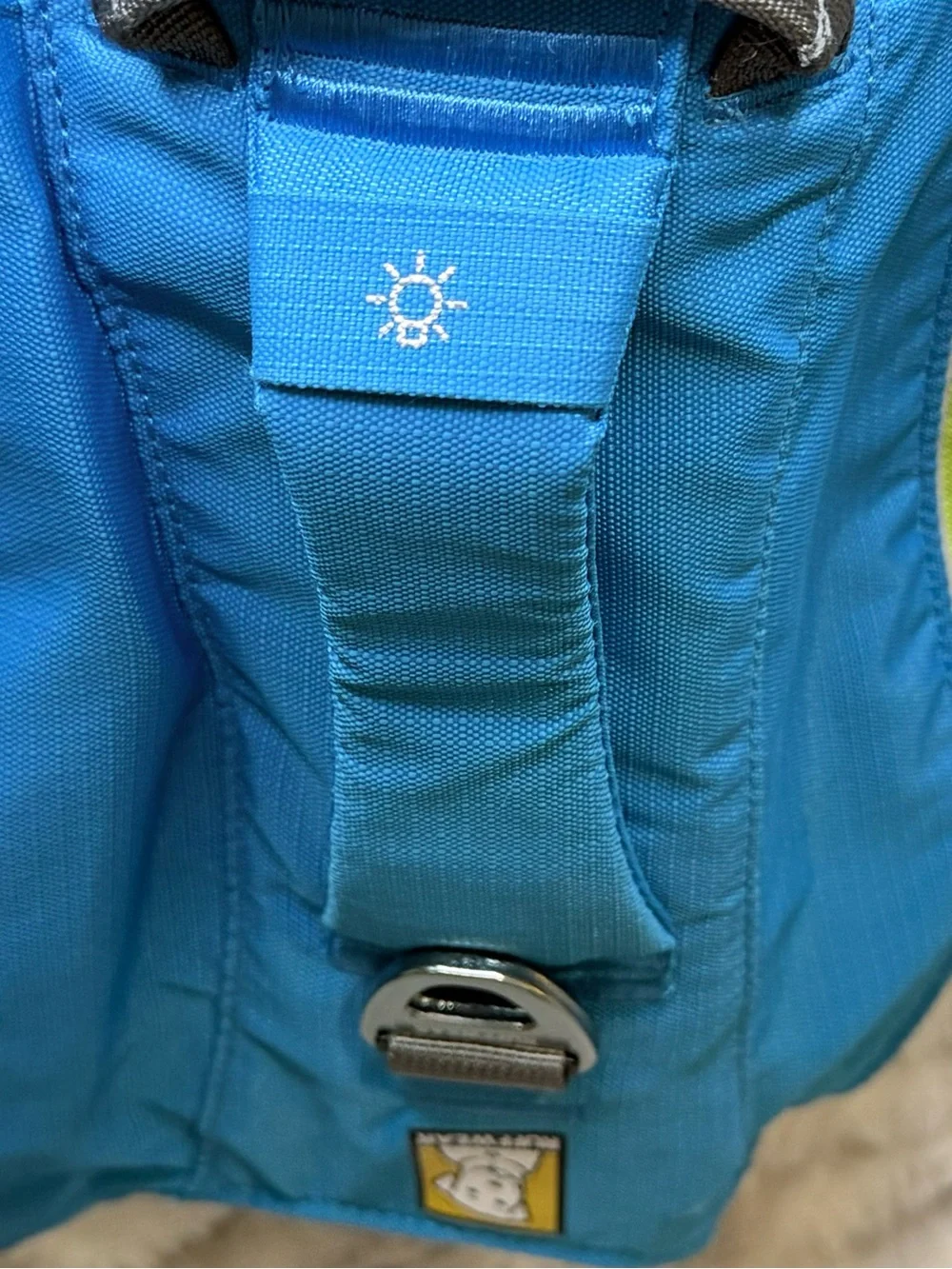 Ruffwear Singletrak Dog Hydration Vest in Bright Blue with Lime Accents
